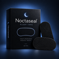 Noctaseal Sleep Tape box with two black mouth tape strips, 30-piece pack
