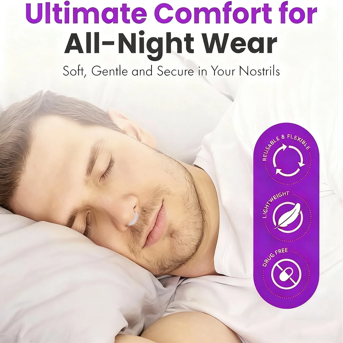 Noctaseal Nasal Dilator – Breathable Anti-Snoring Clips
